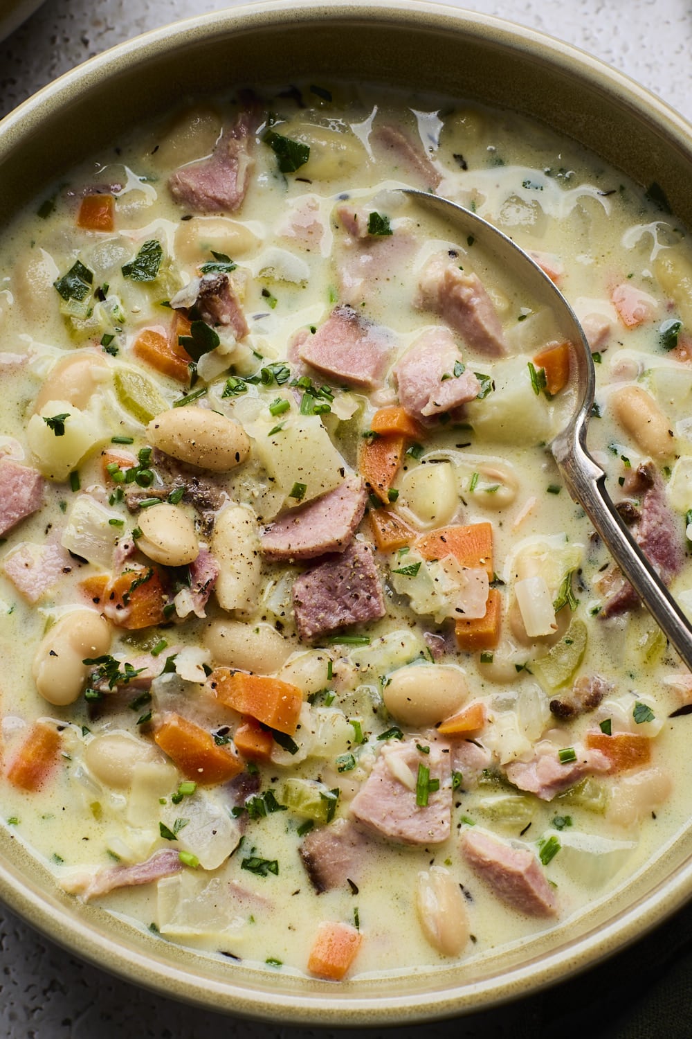 Creamy Ham Bone Soup With White Beans
