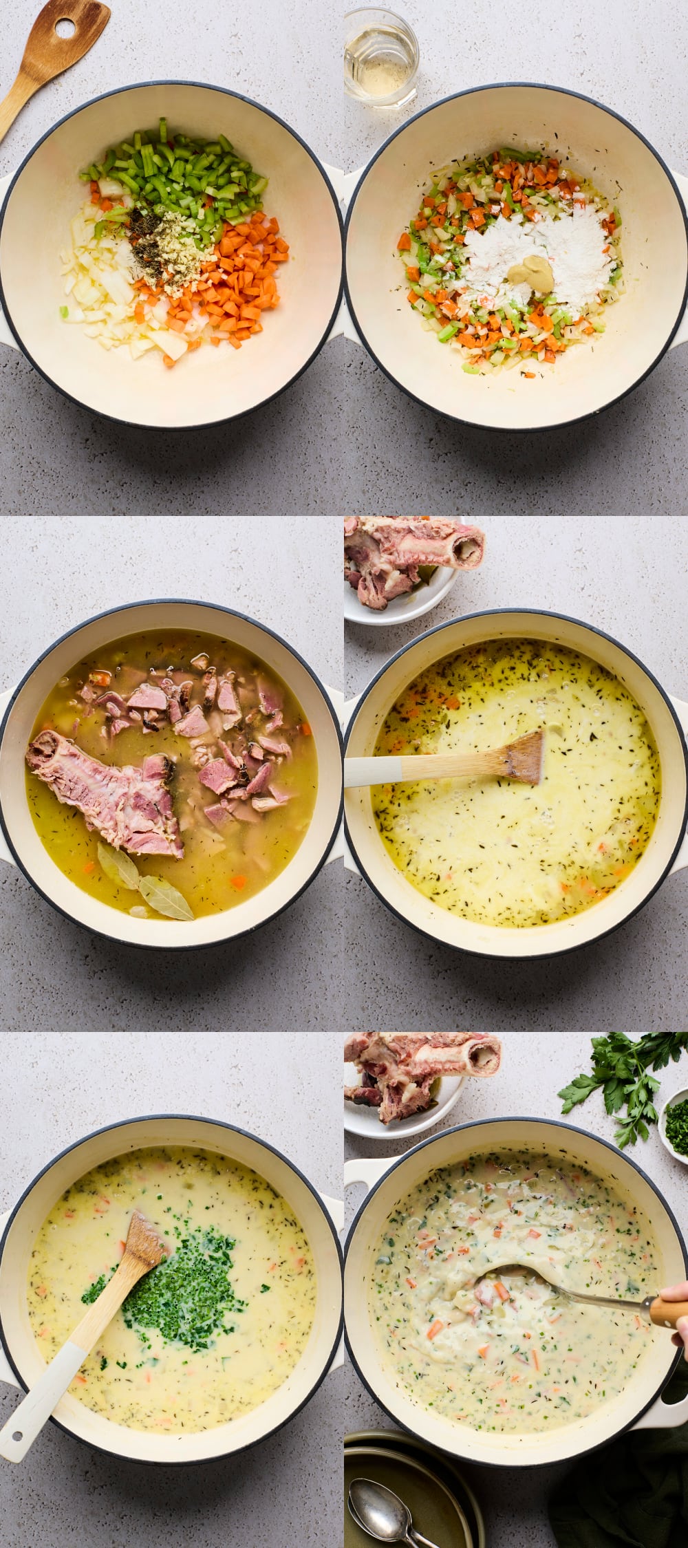 Creamy Ham Bone Soup With White Beans