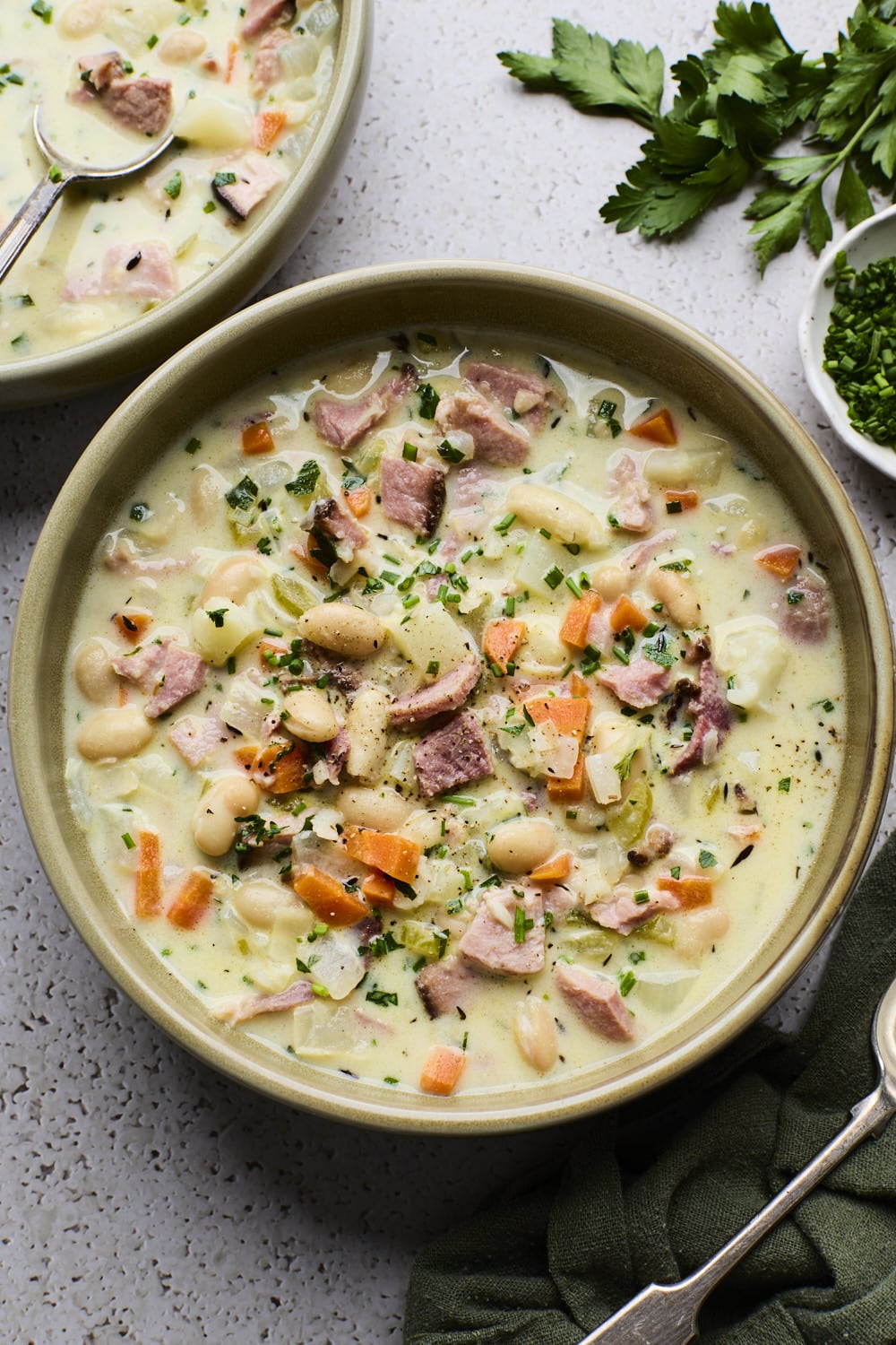 Creamy Ham Bone Soup With White Beans