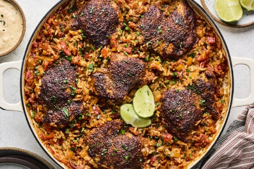One Pot Blackened Cajun Chicken and Rice