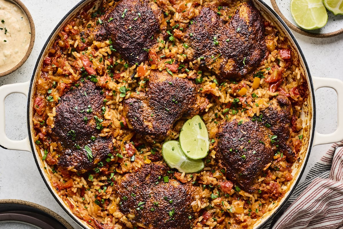 One Pot Blackened Cajun Chicken and Rice