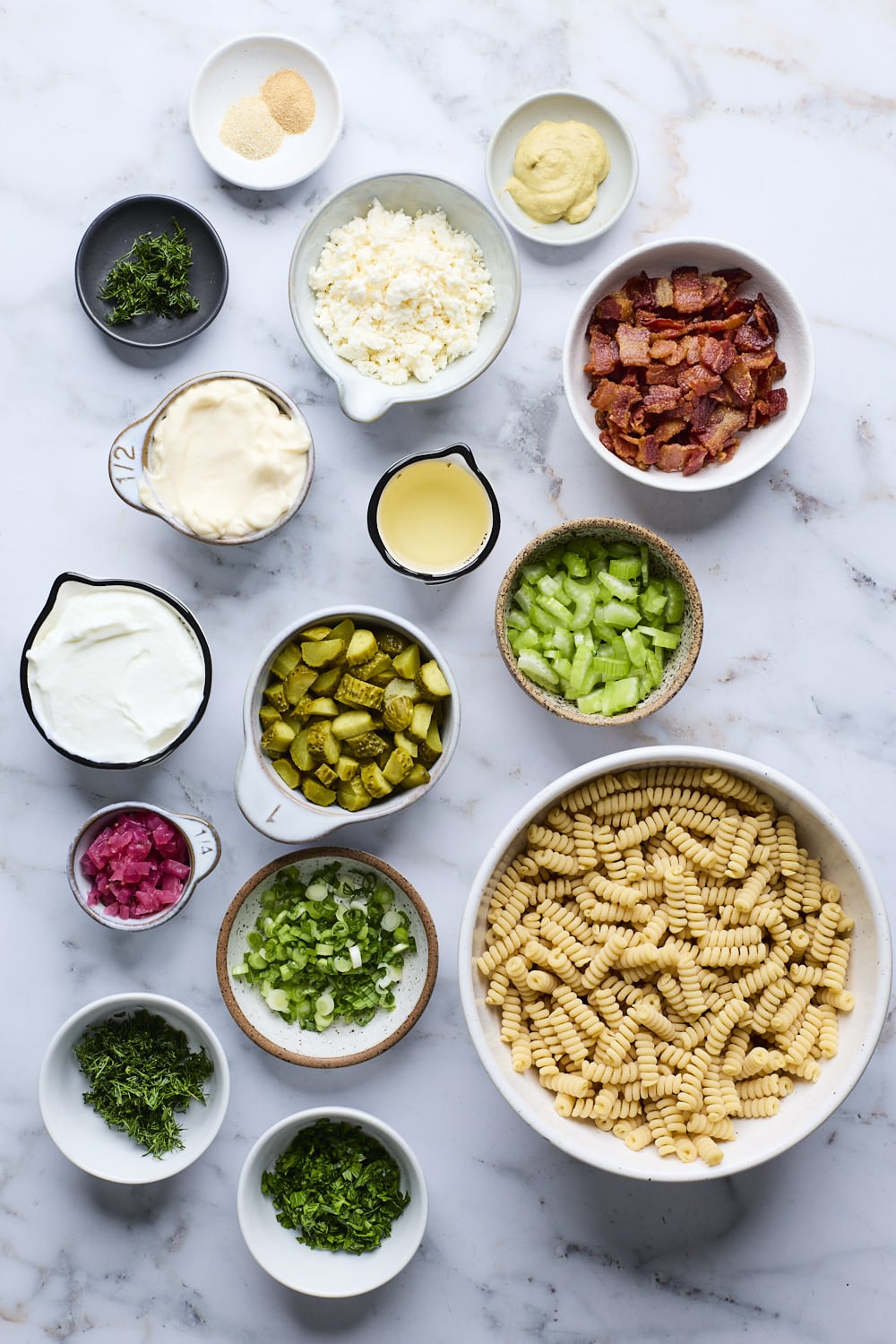 Creamy Dill Pickle Pasta Salad