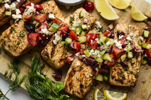 Greek Style Grilled Salmon