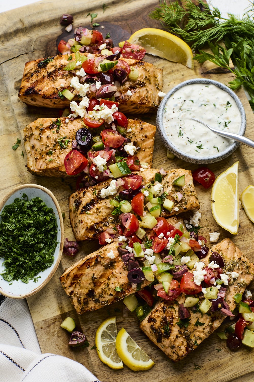 Greek Style Grilled Salmon