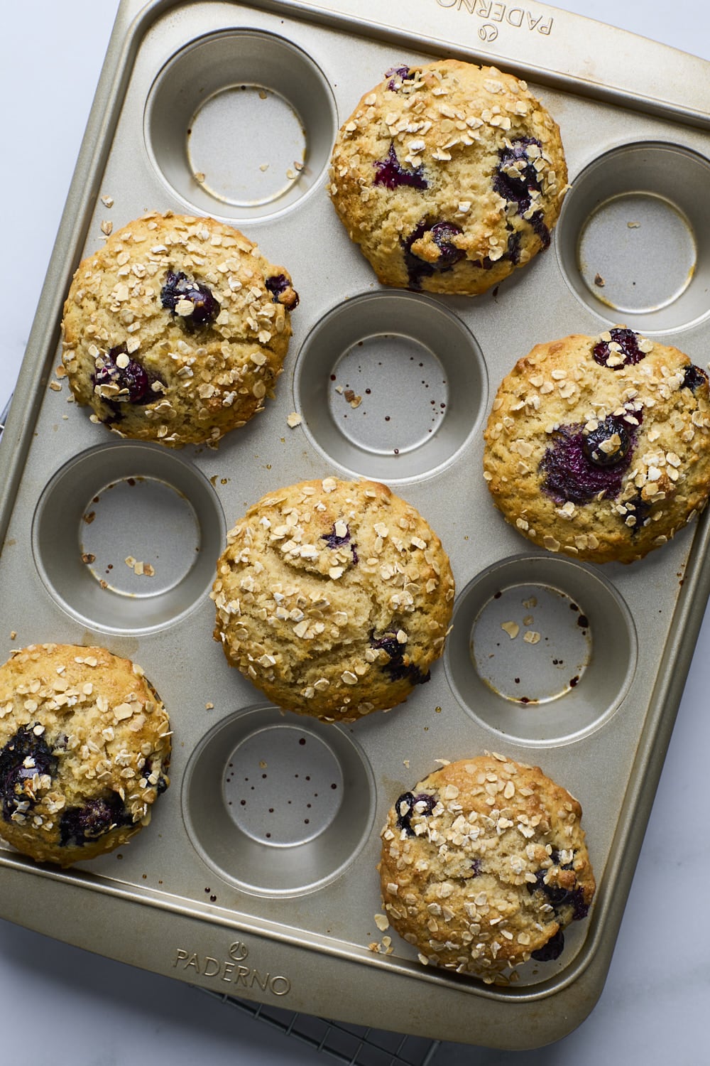 Bakery Style Blueberry Oat Muffins