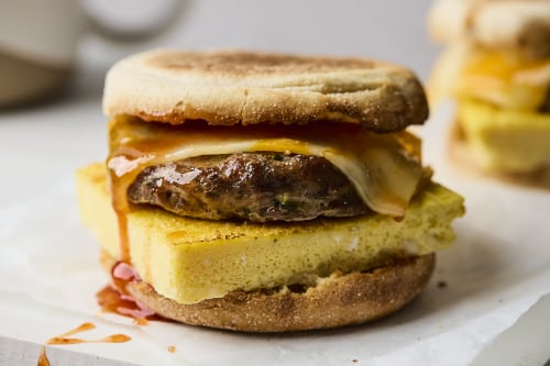Sausage Egg and Cheese Breakfast Sandwiches