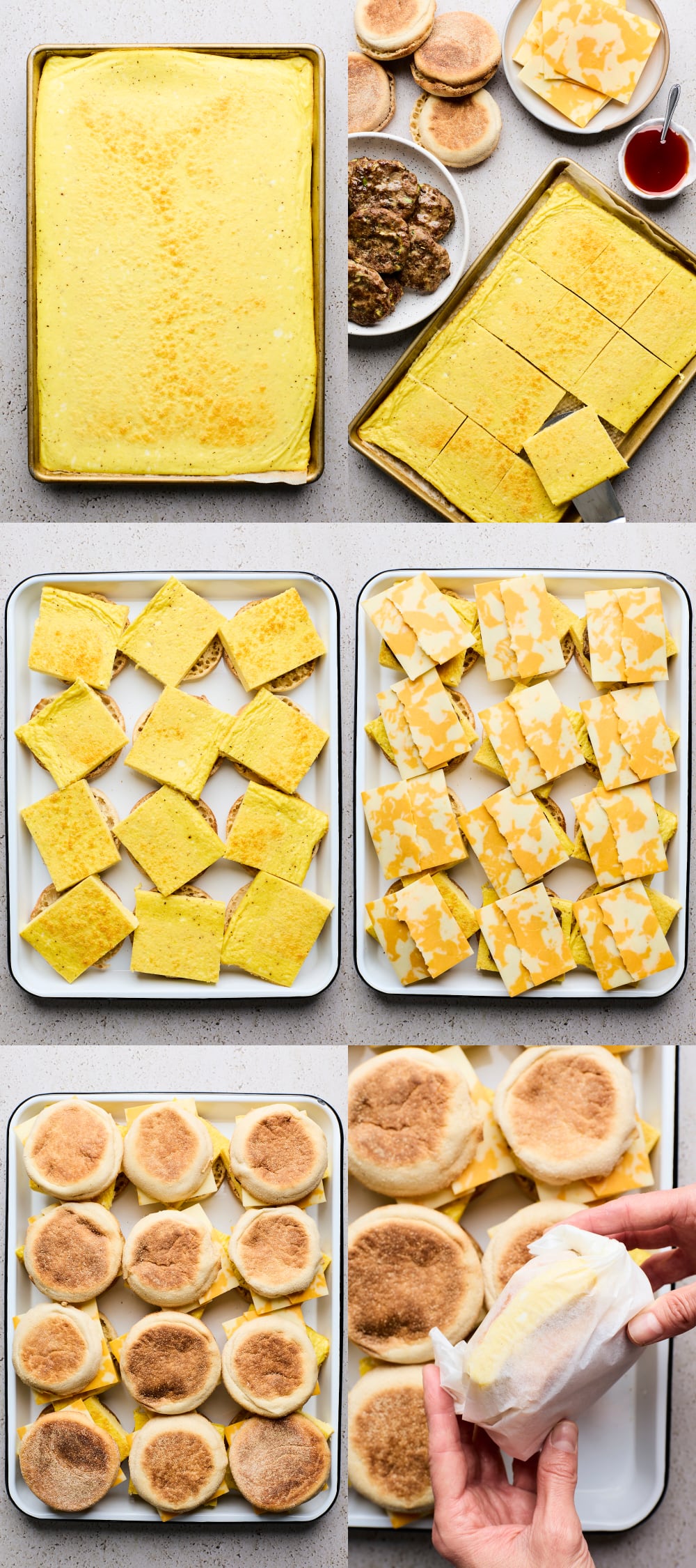 Sausage Egg and Cheese Breakfast Sandwiches