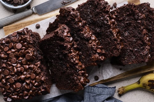 Fudgy Double Chocolate Banana Bread