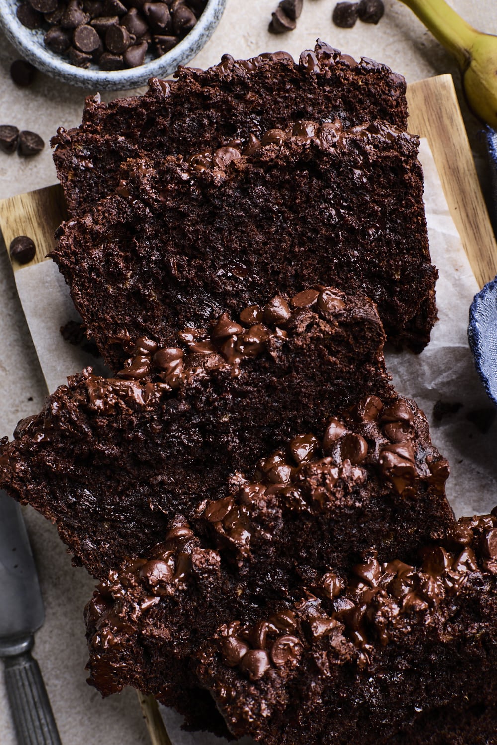 Fudgy Double Chocolate Banana Bread
