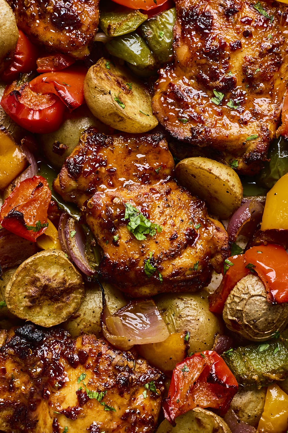 Sheet Pan Honey Chipotle Chicken With Veggies