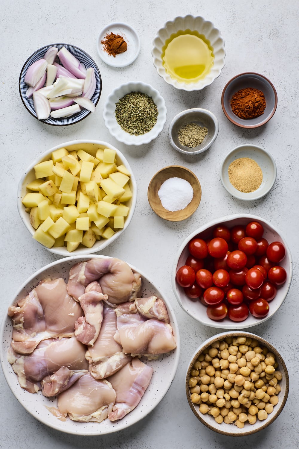 Sheet Pan Chicken Tomatoes Chickpeas and Pesto