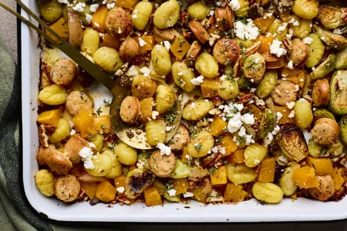 Fall Sheet Pan Gnocchi With Sausage And Vegetables