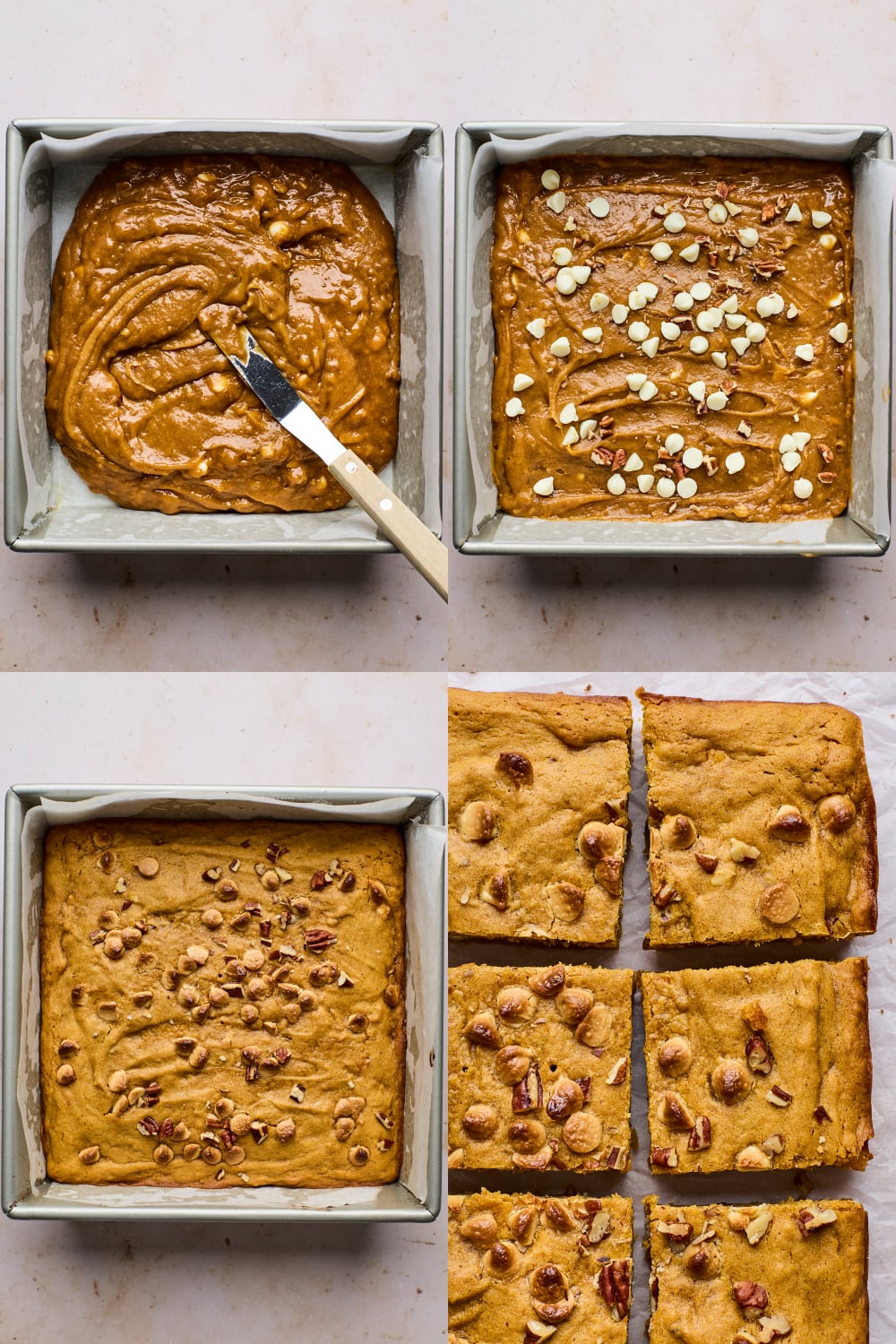 Fudgy Pumpkin Spice Blondies