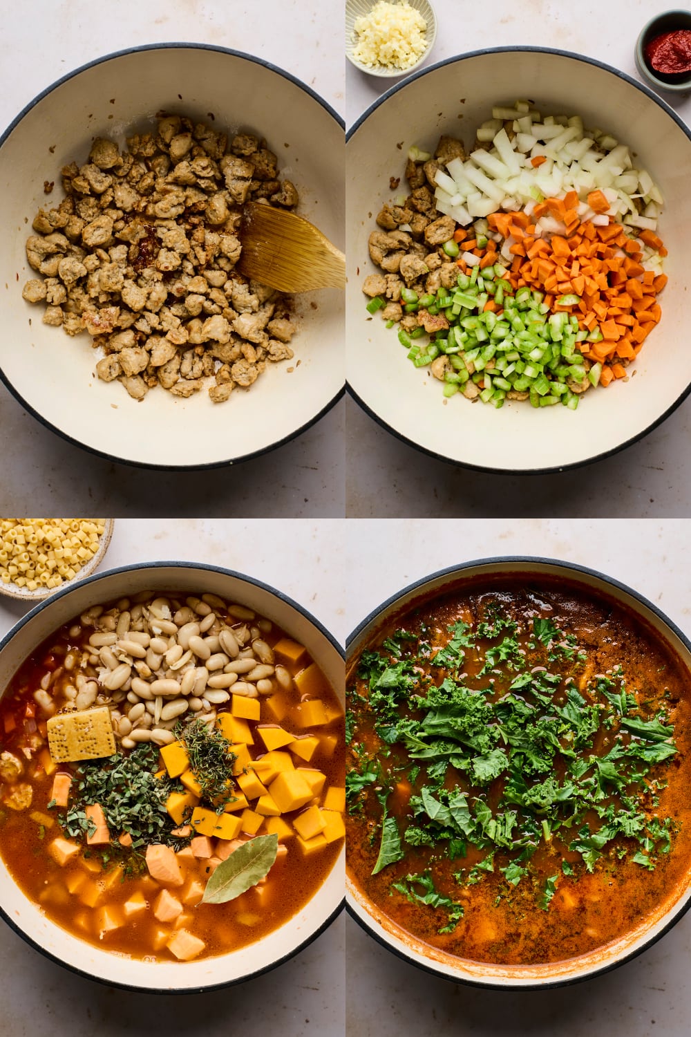 One Pot Fall Minestrone Soup Directions