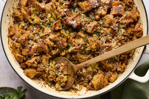 Greek Style Stuffing (Ground Beef Stuffing)