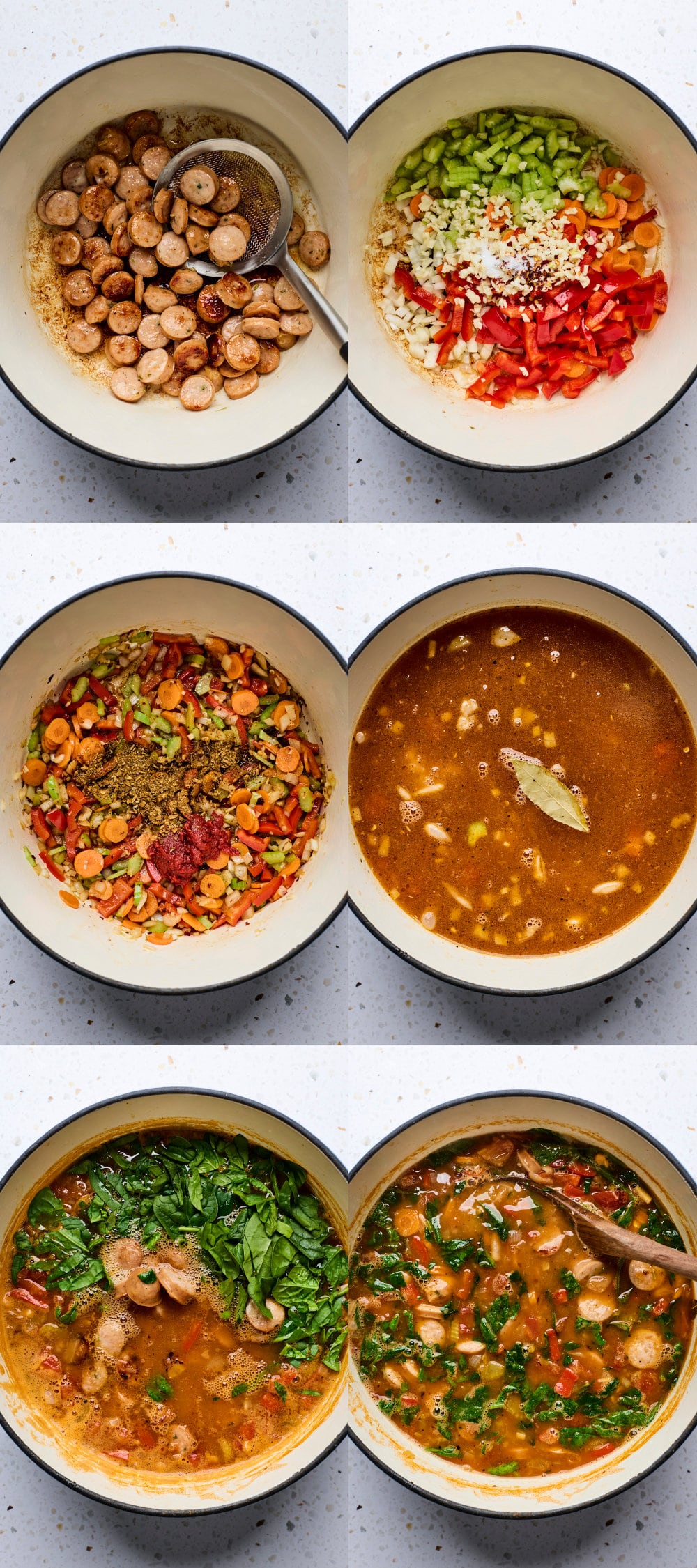 Cajun Style Chicken Sausage White Bean Soup