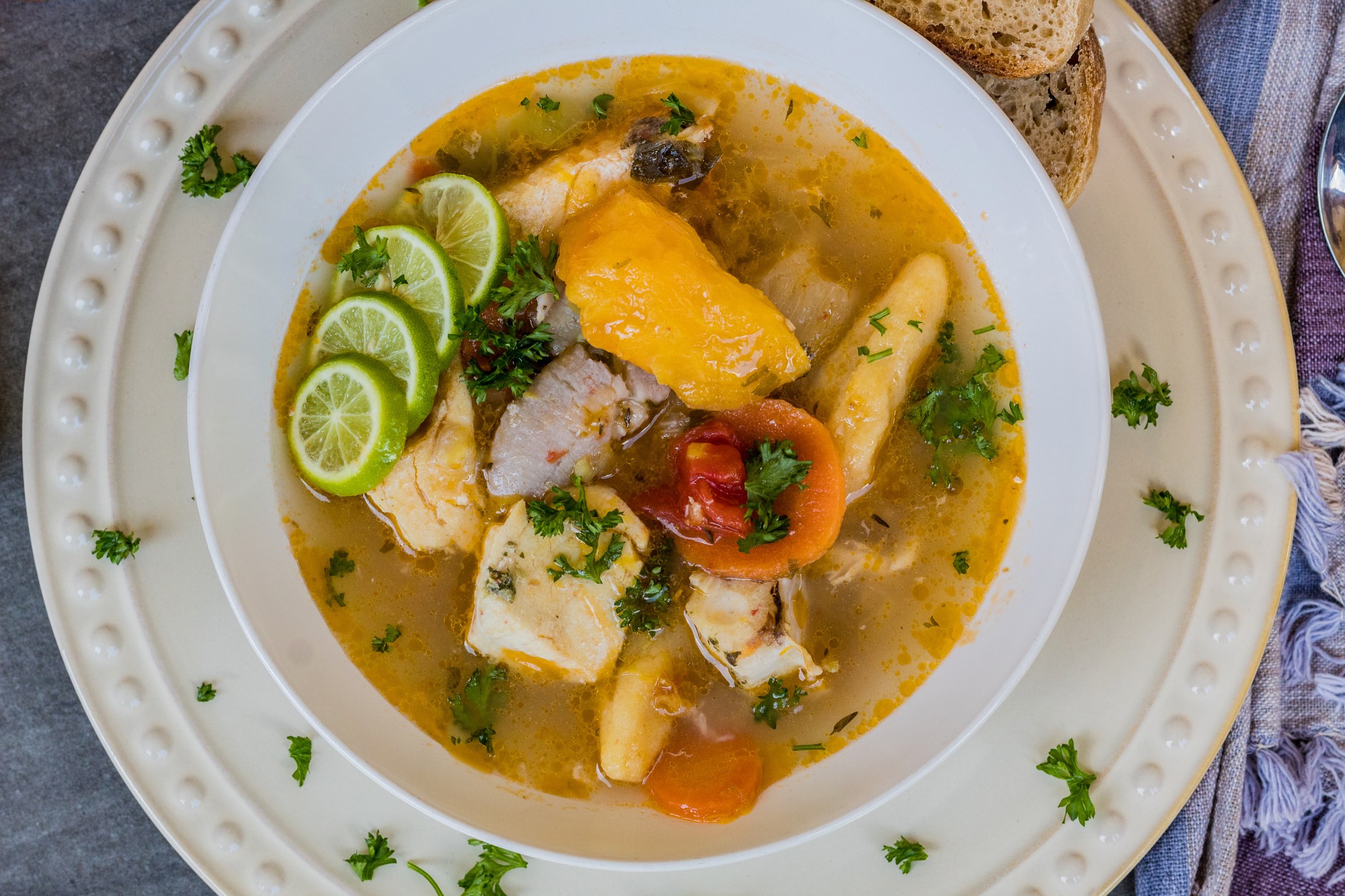 Trini style fish broth