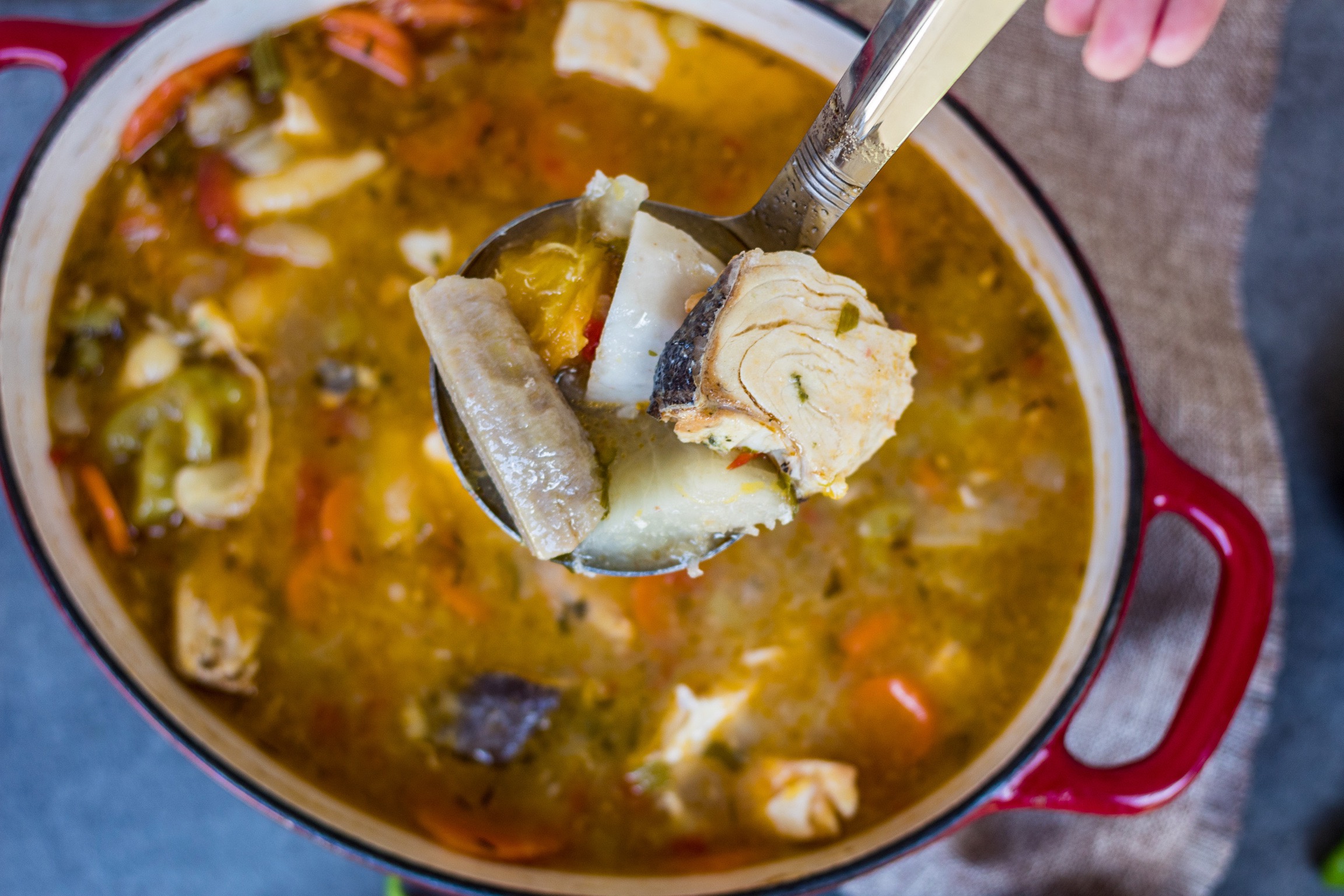 Trini style fish broth