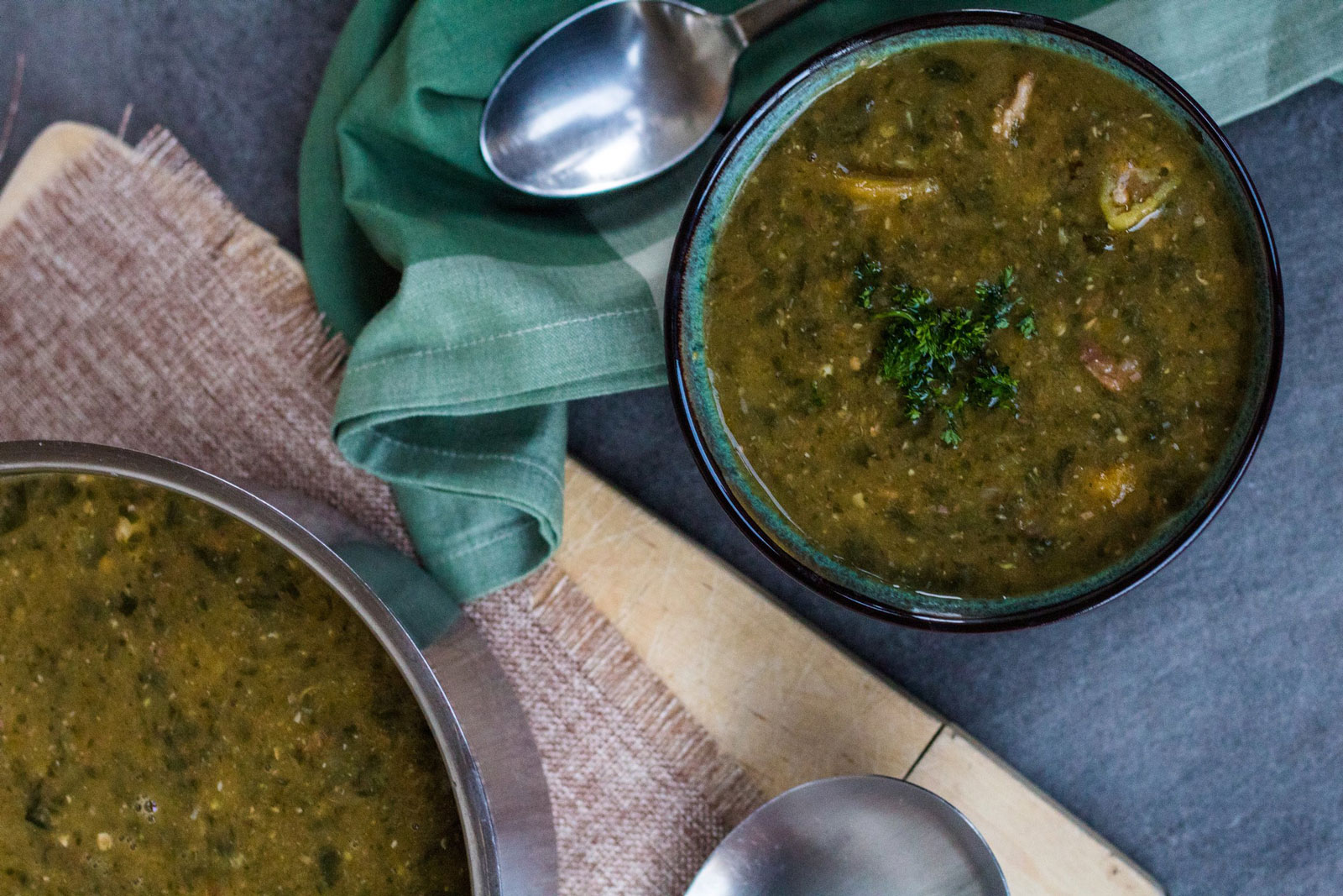 Callaloo soup - Joanne style