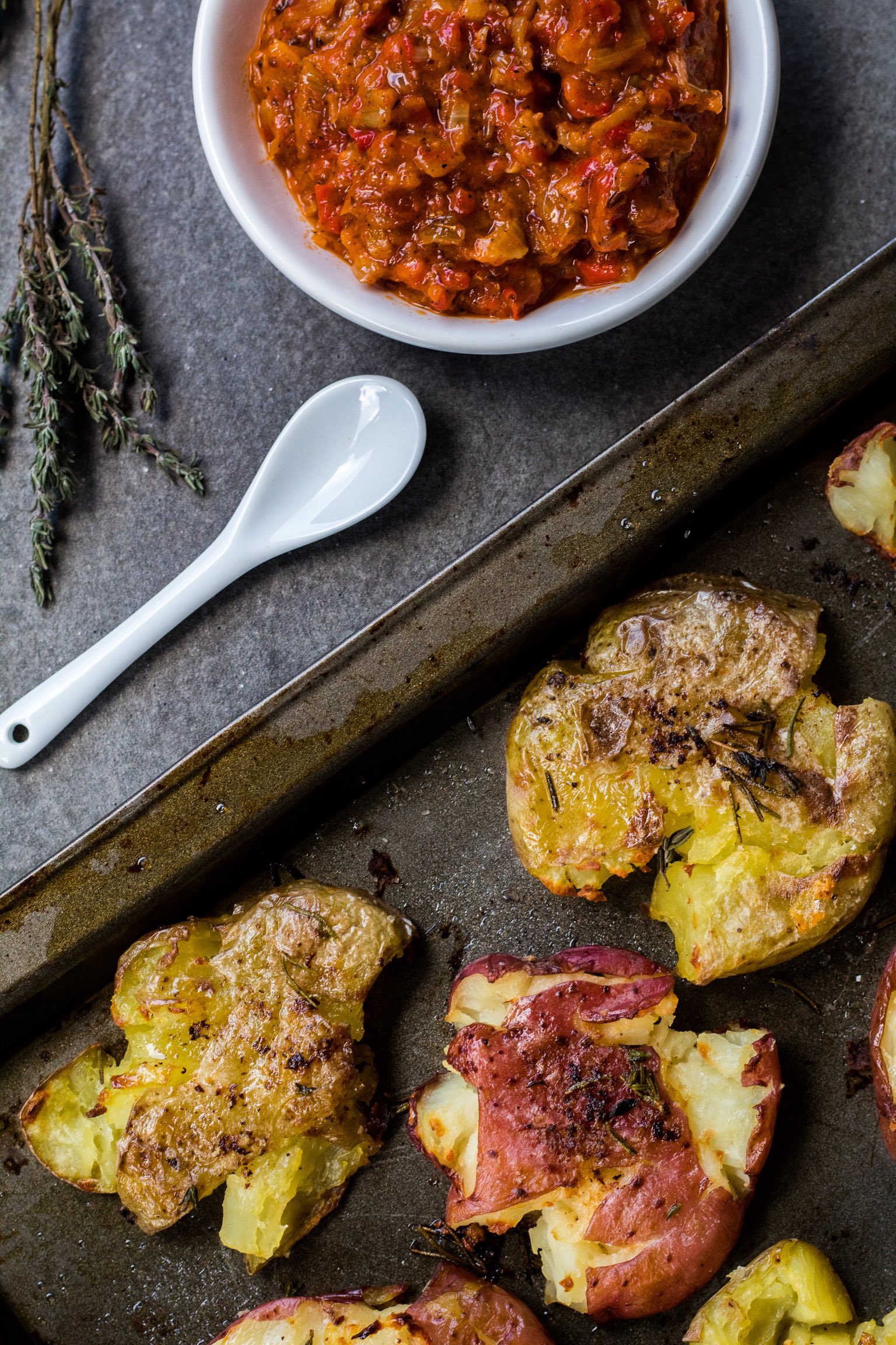 Smashed potatoes